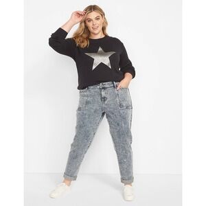 Lane Bryant Signature Fit Boyfriend Jean - Acid Wash sz 14